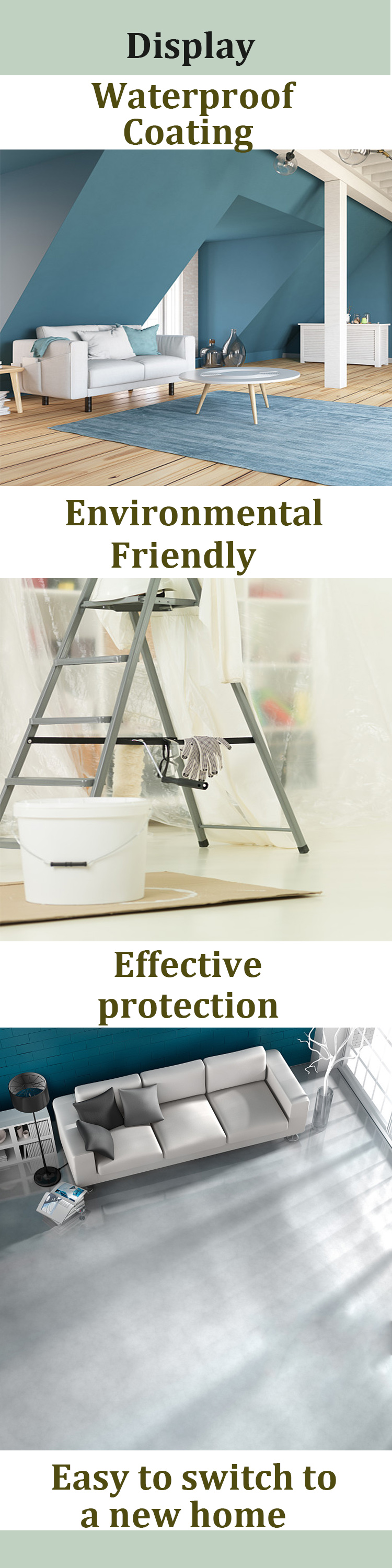 Polyurethane Paint Waterproof Coating Solid content 65% at least for Brush Application