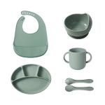 Eco Friendly Silicone Suction Divided Plate Colorful Baby Feeding Necessities