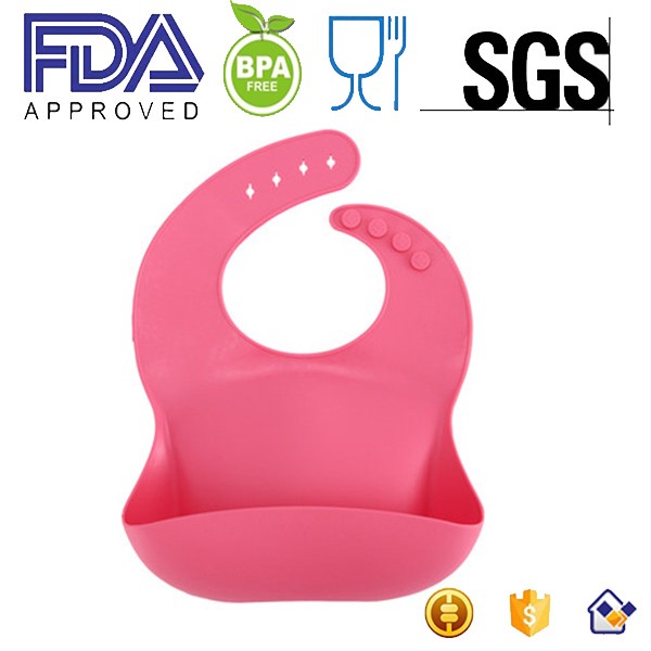 2016 promotional custom design fancy silicone baby bibs