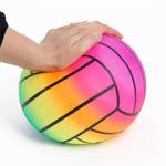 Rainbow Dodge Inflatable Toy Ball Multicolored Wear Resistant