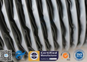 Quality HVAC Flexible Air Duct PVC Coated Fiberglass Fabric Grey 200MM Hose Waterproof wholesale