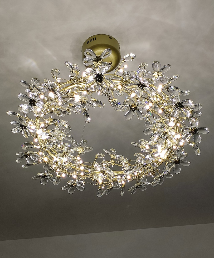 Crystal Chandelier LED Home Decor Lamp Round Flower Creative Design tree branch chandelier(WH-CY-232)