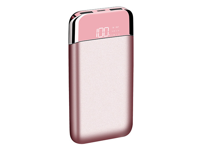 Polymer Plastic Power Bank 10000 Milliampere Battery Capacity With Double Usb Ports