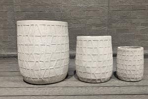 Quality Round Fiber Clay Planter for Indoor and Outdoor Use wholesale