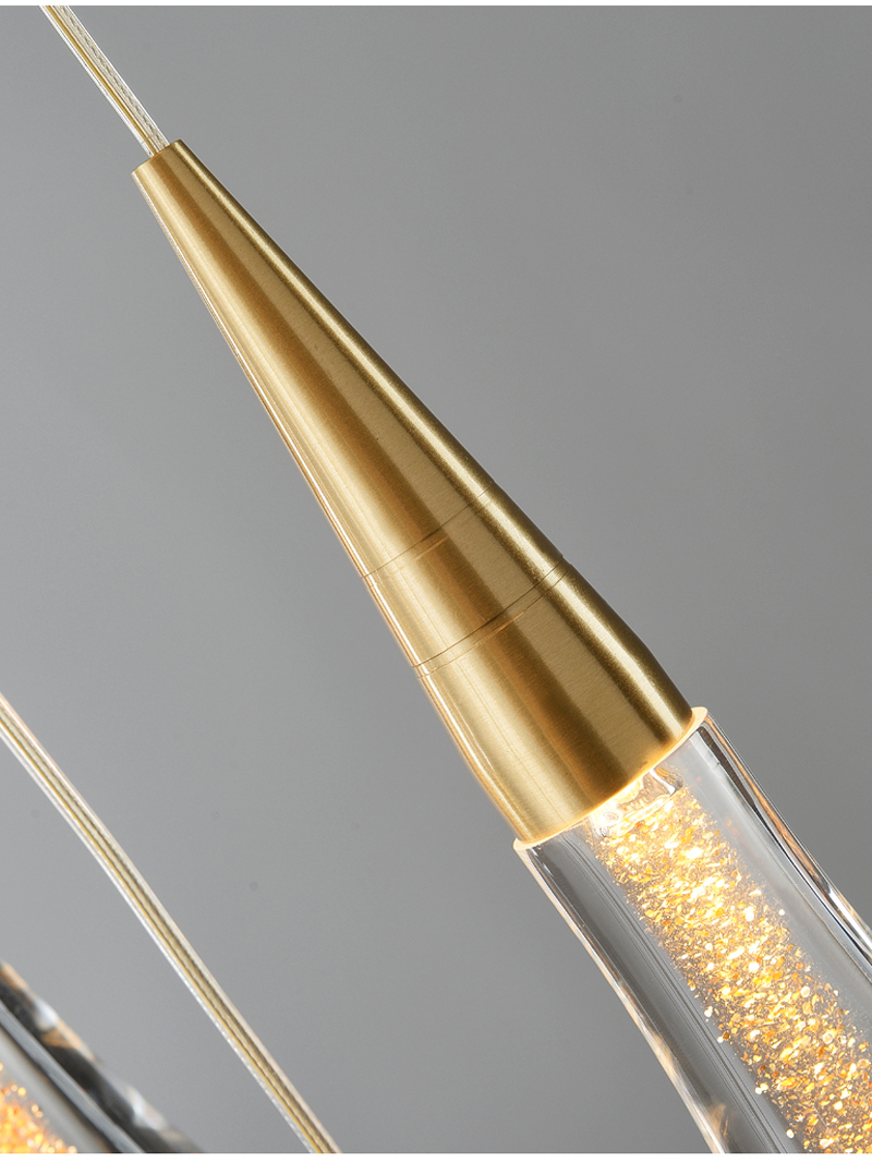 Long modern crystal chandelier for staircase luxury home decor nordic led pendant light(WH-NC-70)