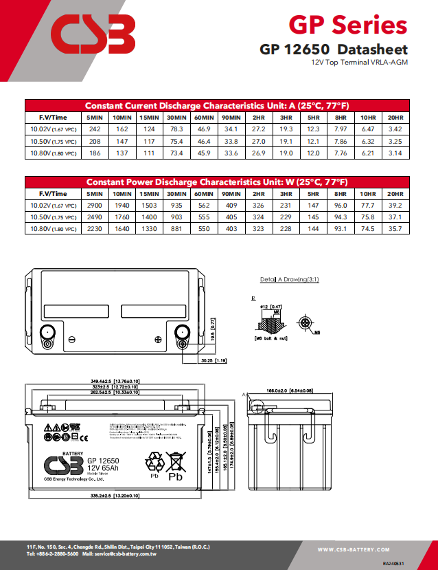 Lead Acid Battery Sealed Valve Regulated Rechargeable Gel Batteries 12V 65Ah 100Ah Deep Cycle