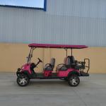 6 Seater Pink Electric Golf Cart With Lead Acid Battery