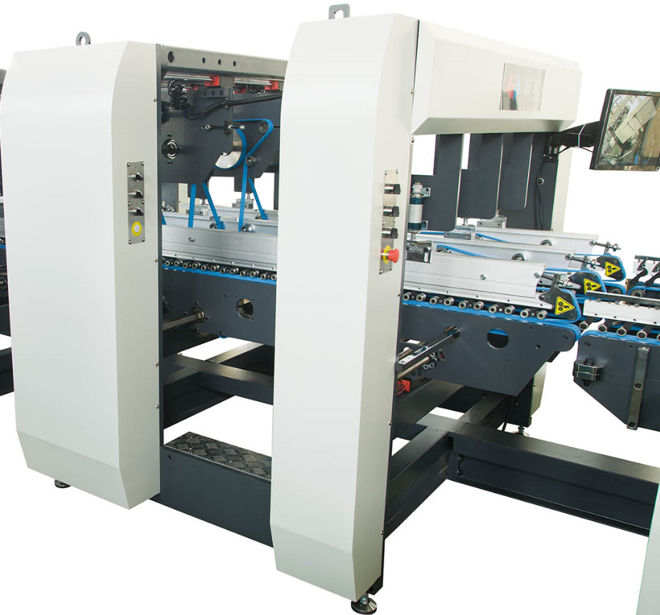 55KW Cardboard Folder Gluer Machine 420mm-1700mm Box Folder Gluer
