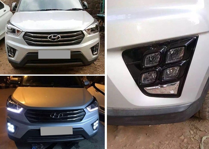 New Design Fog Lamps Daytime Running Lights for Hyundai 2014 2015 IX25 Creta