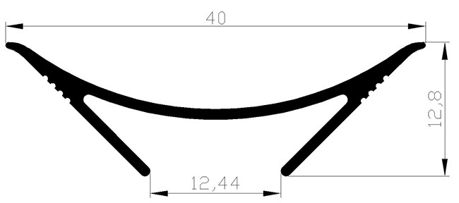 Curved Edge Internal Cove Tile Trim , Aluminum Inside Corner Trim 2.5m Length