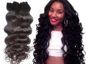 Quality 6a Grade Brazilian Hair Weave Natural Black , Funmi Human Hair wholesale