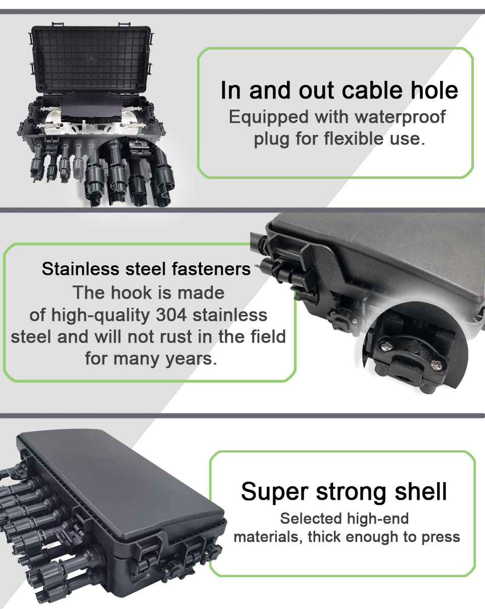 Fast Connect 16 Ports Wall Mounting FTTH Fiber Optic Splice Closure