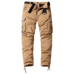 Streetwear Clothing 100% Cotton 29-38 Size Cargo Long Straight Pants With Belt