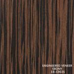 Recon Ebony Wood Veneer Slice Cut Straight Grain Double Color For Door And