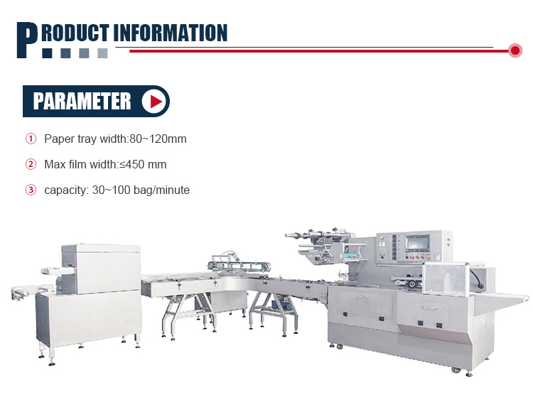 Customized Automatic Food Tray Sealing Horizontal Packing Machines For Tray