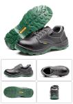 Microfiber Industrial Safety Shoes Iron Toe Black Pu Boots Unisex