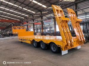 Quality 3 Axles 60 Tons Heavy Duty Low Bed Semi Trailer wholesale