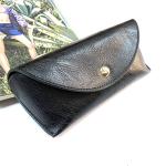 2020 fashion eyewear bag black glasses pouch custom private logo pu leather soft