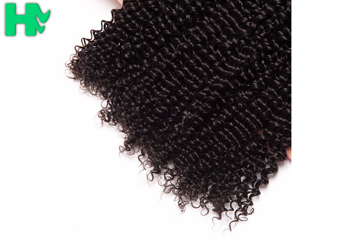 Malaysian Natural Color Kinky Curly 100% Remy Human Hair Extensions Bundles