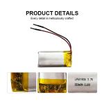 Storage Custom LiPo Battery Pack 3.7v 300mah Li Polymer Rechargeable Battery