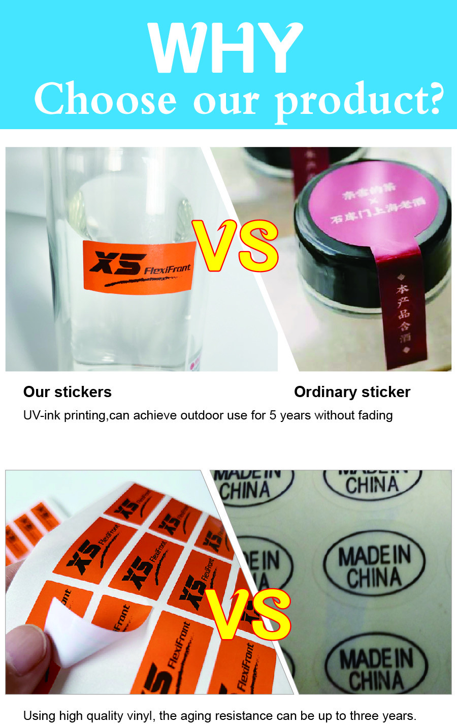 Private Labels Coated Paper Adhesive Tamper Seal Stickers Four Color Printing Attractive