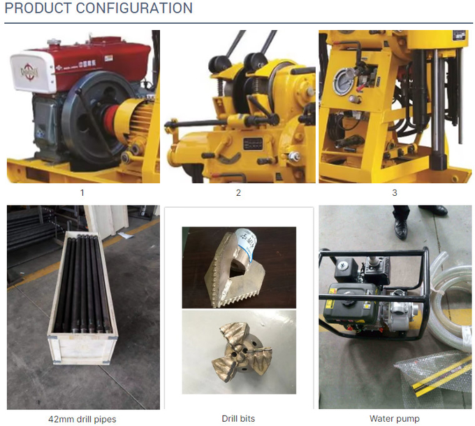 Steel Hydraulic Borehole Drilling Machine With Drilling Rod Diameter 42 Mm