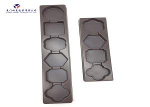 Quality Six Holes Plastic Retail Packaging Boxes Deep Brown Opaque PS Chocolate Tray wholesale