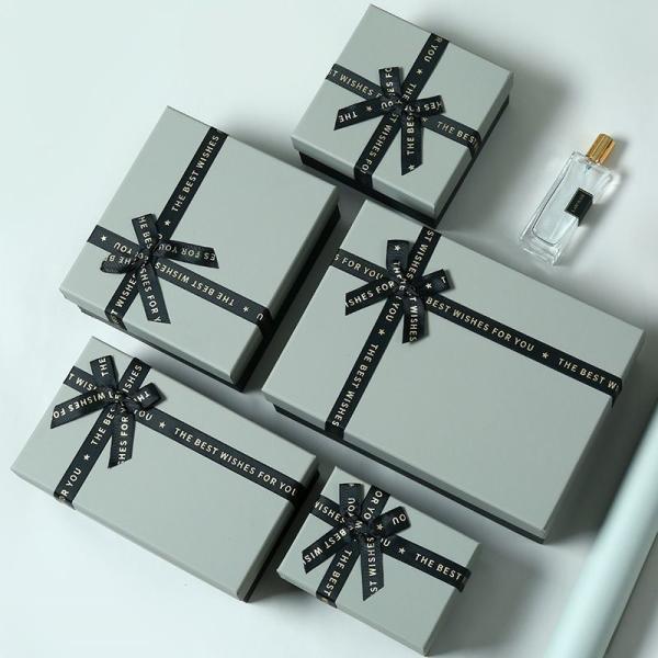 100% Recycled Material Paper Hi Wall Gift Boxes Rigid Lid Folding Packaging