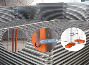 Quality Temporary Portable Metal Fence Panels / Steel Plate Fence 2.2m Width 5mm diameter wholesale