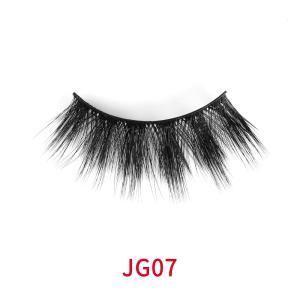 Quality Natural Black Silk Strip Lashes , Handmade 3D Silk Lashes wholesale