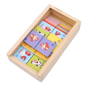 Quality Solitaire 4cm Domino Cube Puzzle Wooden Dominoes For Toddlers wholesale