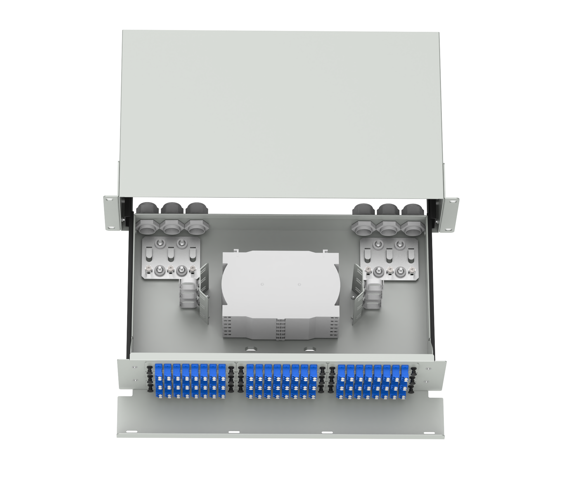 Capacity Fiber Optic Equipment Sub Optic Distribution Frame with 144 Ports in BLACK