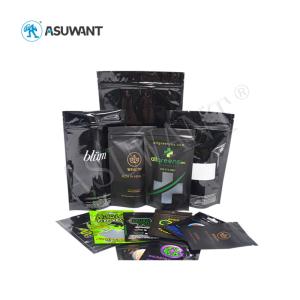 Quality Zipper Biodegradable Stand Up Pouch Window For Weed Weed Seed Cookie THC CBD Tobacco wholesale
