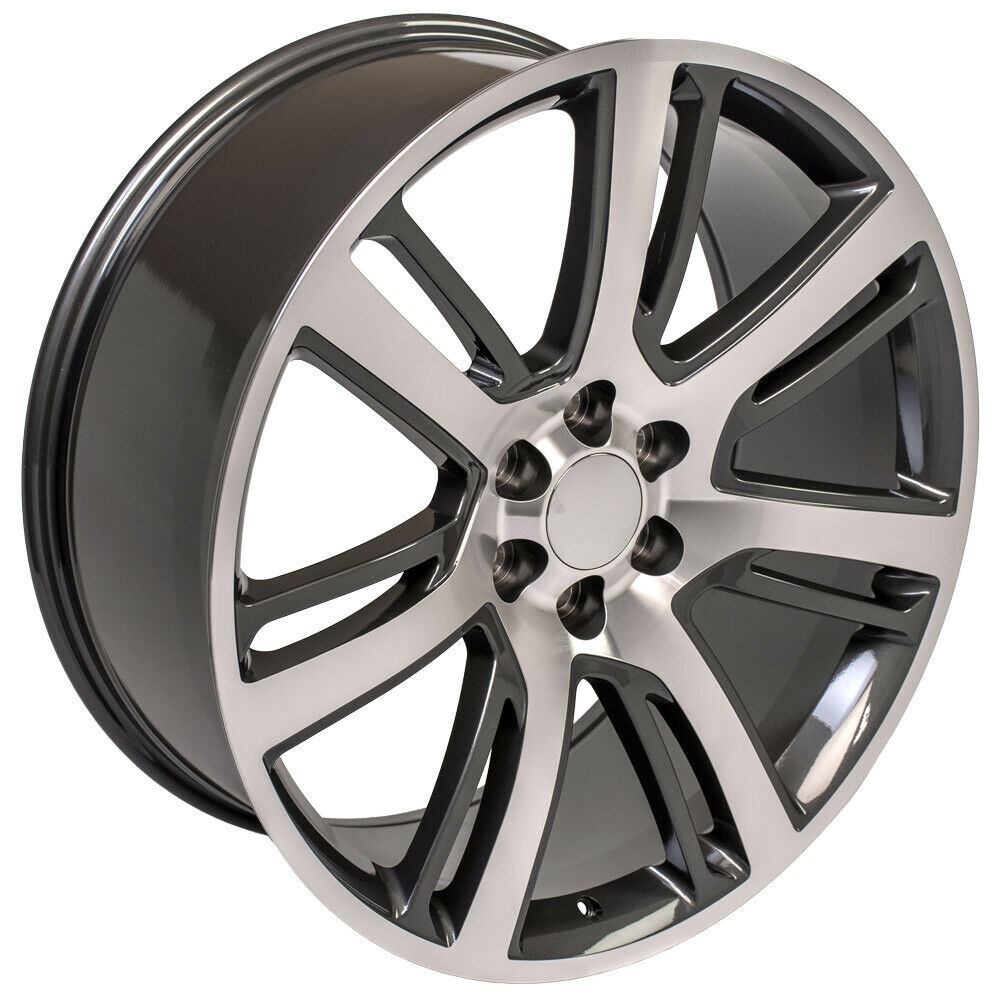 24" New Escalade Black Machine Wheels Rims 4738 For Yukon Denali 2WD 4WD