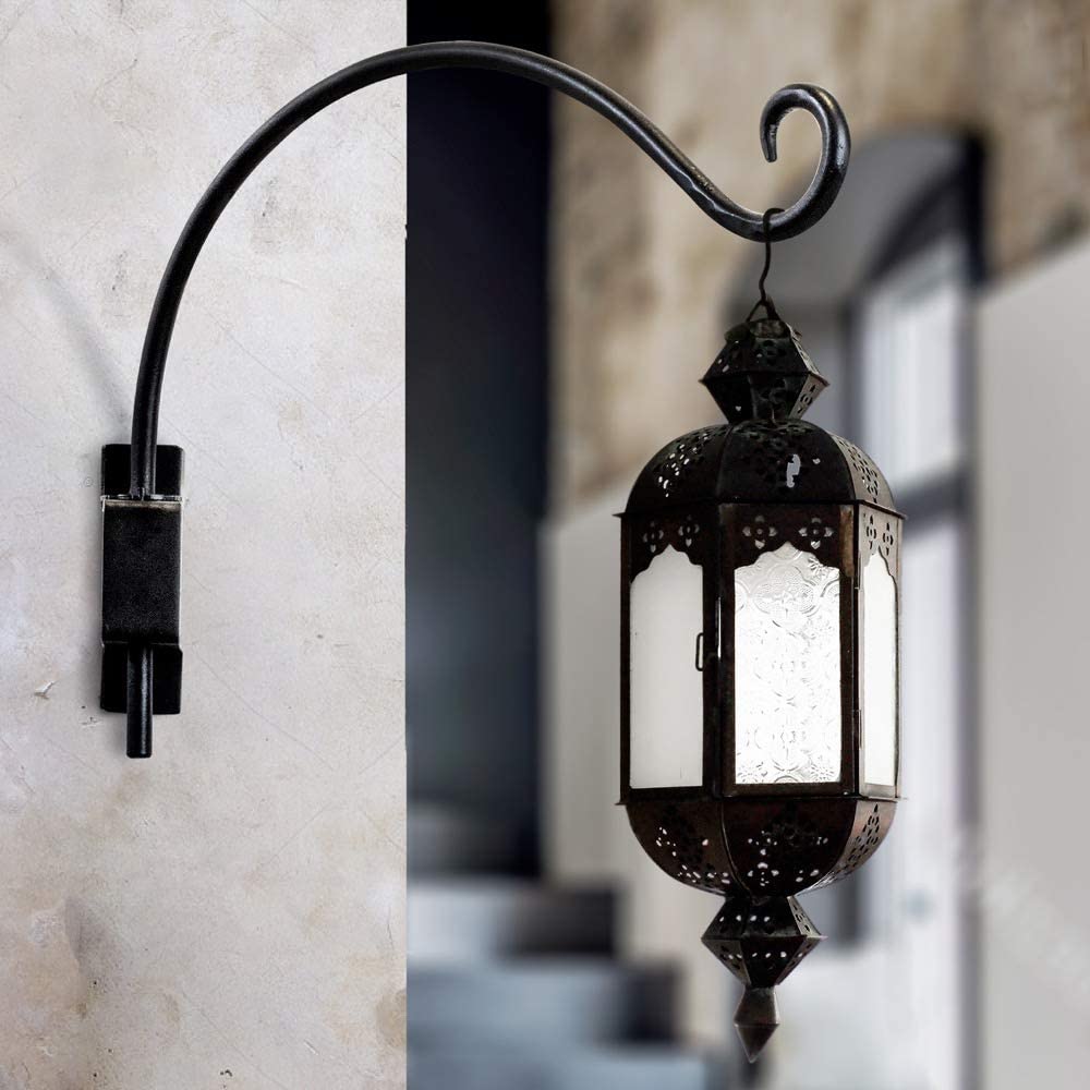 Transitional Design Metal Swivel Plant Hanger Hook for Outdoor Birdhouses or Feeders