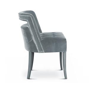 Quality new design velvet fabric solid wood dining chair for event rental wholesale