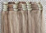 Invisible Seamless Clip In Hair Extensions Remy Human Hair Could Be Flat Ironed