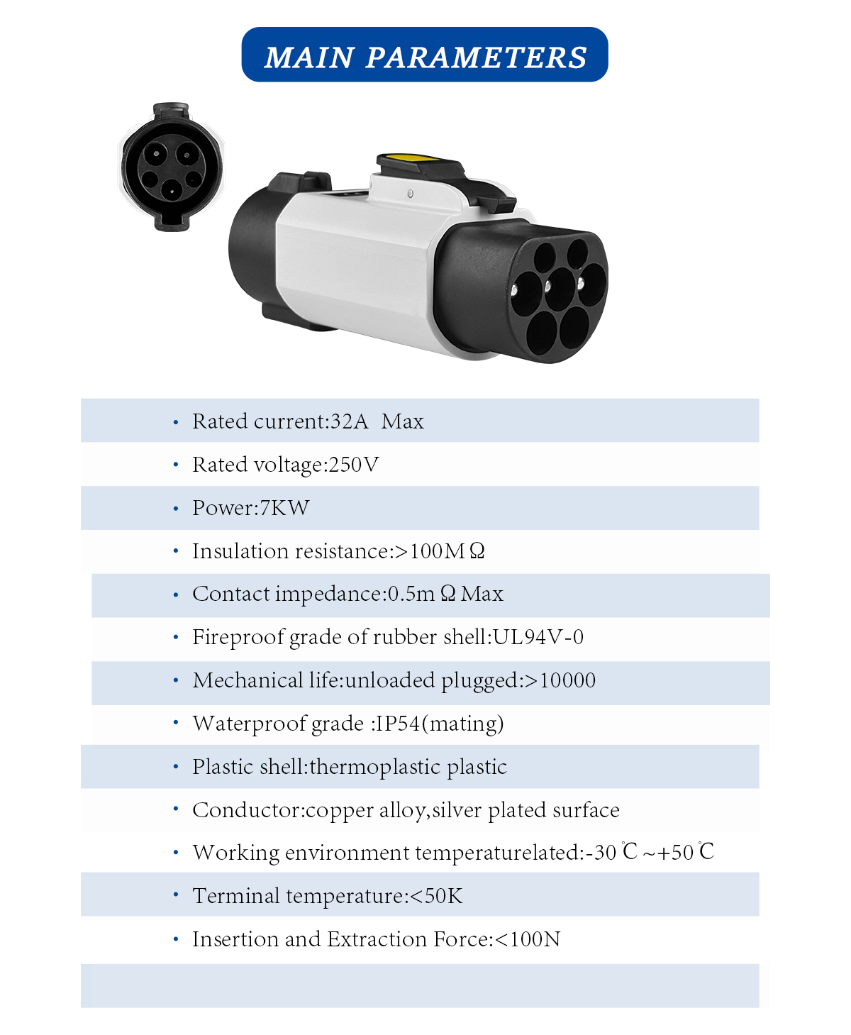 GBT Cars Adapter Converts Type 1 Charging Pile to Type1 Interface Standard 32A Output Current Portable EV Charger Adapter