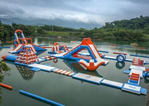 Quality 0.6 - 0.9mm PVC Inflatable Floating Water Park With Printing Logo wholesale