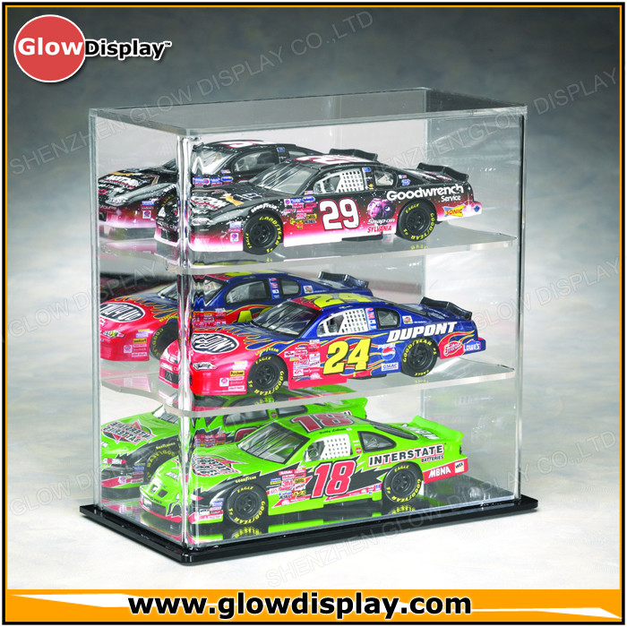 LED Illuminated Acrylic Lighted Model Diecast Car Display Cases Box