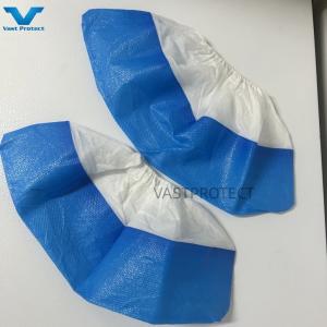 Quality PP CPE Anti Slip Blue White Disposable Protection Shoe Cover Cleaning wholesale
