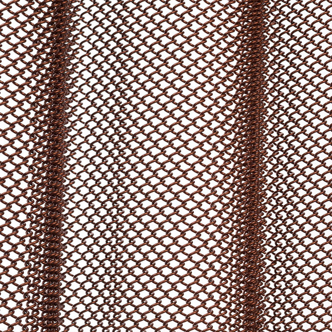 Aluminum Coil Metal Wire Mesh Curtain With Custom Surface Finish For Decoration
