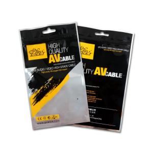 Quality Wholesale plastic OPP MOPP PET USB cable packaging bag for mobile phone accessories wholesale