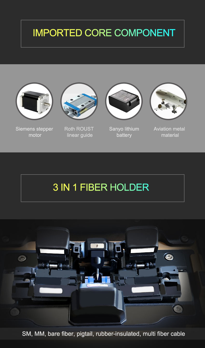 AI-8C FTTH Fusion Splicer 2500 Splices Signal Fire Splicing Machine