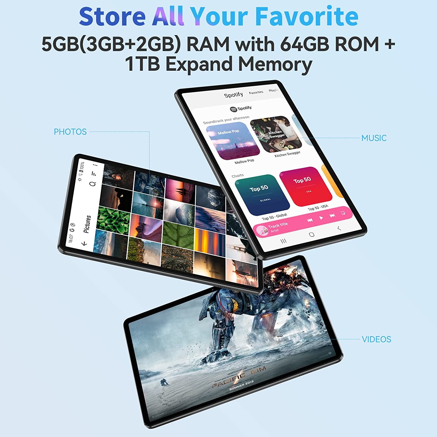 10inch Android 12 Ultrabook Tablet PC 64GB For Office Learning Online