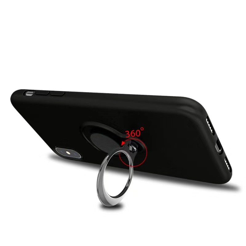 Paited Color Ring Magnetic Car Mount Holder Soft TPU Case Back Cover For Huawei P20 Lite Mate 10 Lite/NOVA2i Y7 PRIME