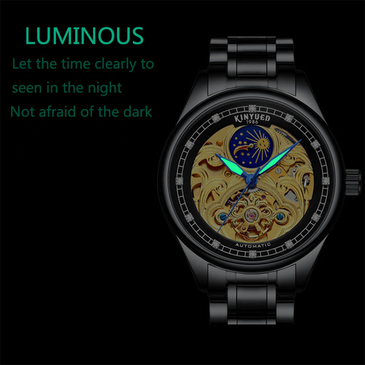 Watches men luxury brand automatic moon phase tourbillon automatic mechanical wristwatches