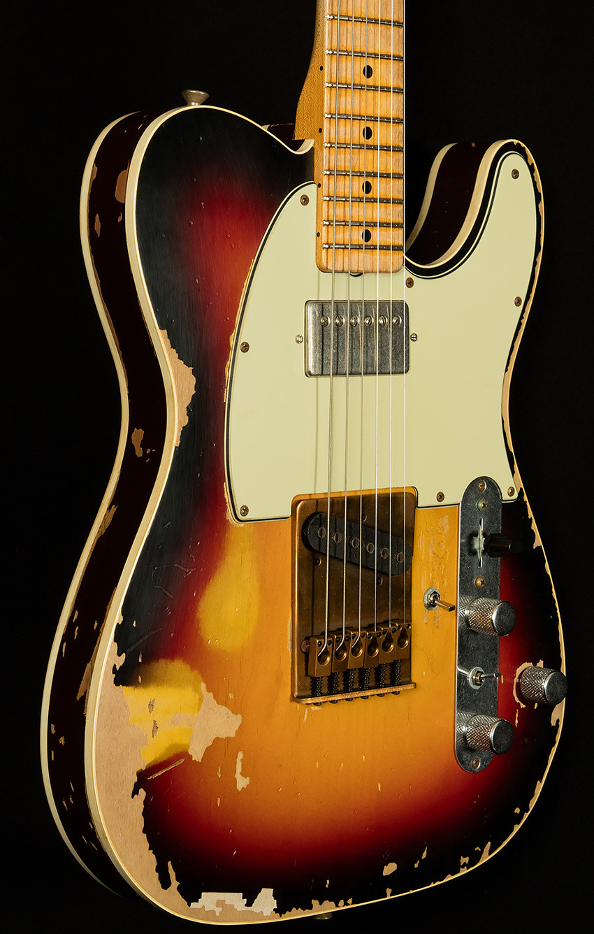 Custom Shop handmade Limited Edition relic version Tele Electric Guitar,Sunburst make old tl guitar