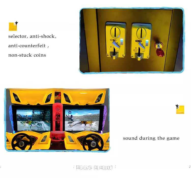 High End Yellow Color Car Simulator Arcade Game Machine English / Chinese Language