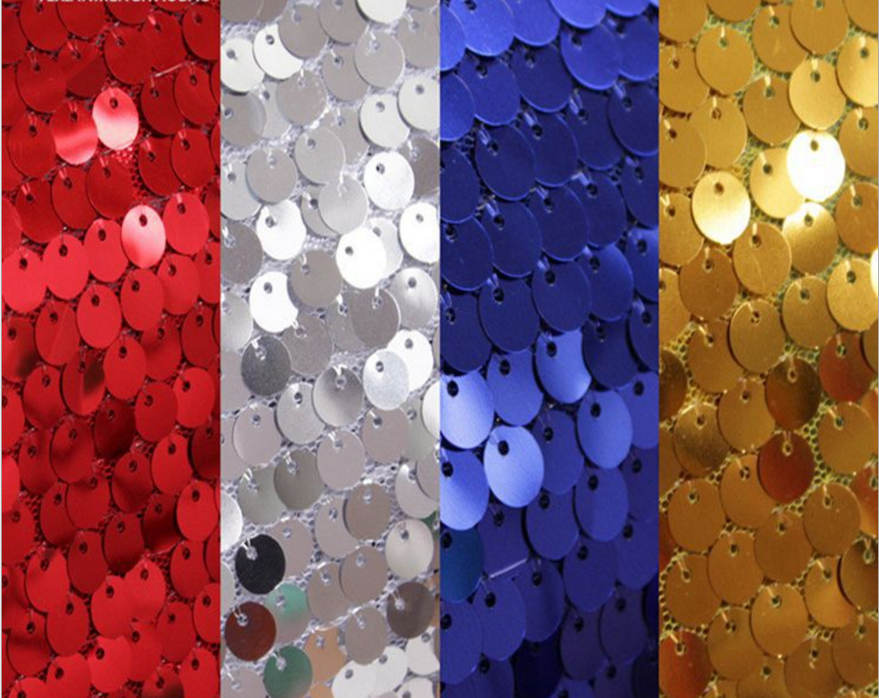 3mm Sequin Fabric in Different Color DIY Decoration Fashion Garment Fabric